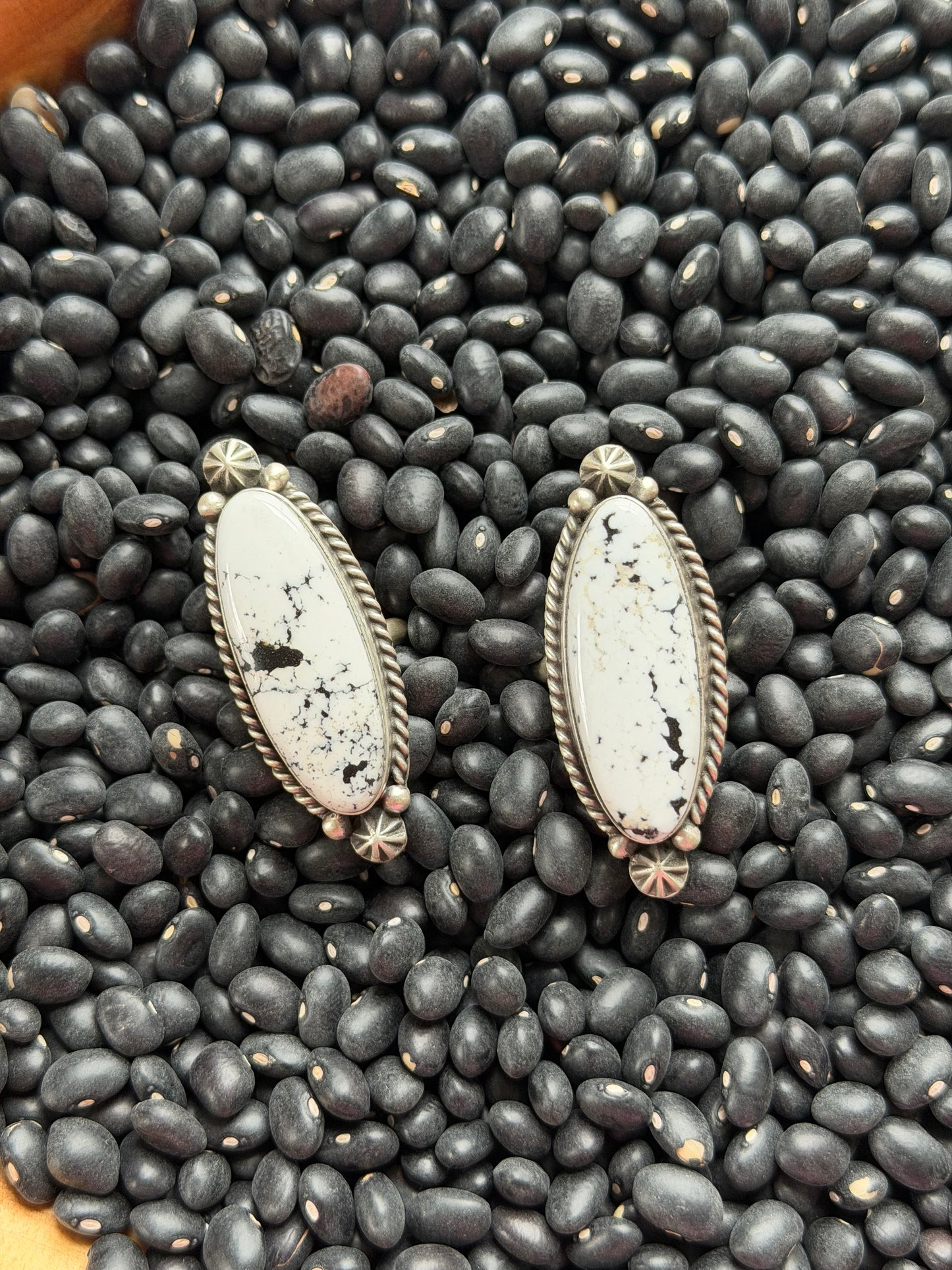Adjustable Size 7-12 White Buffalo Ring