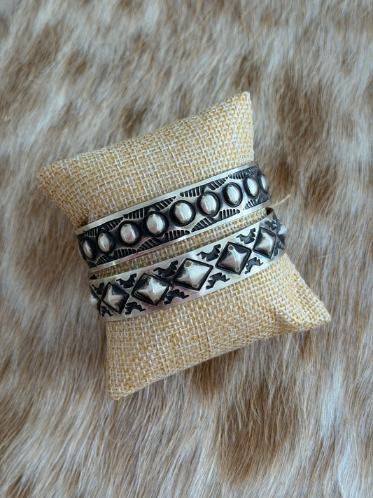 Stamped Sterling Silver Cuff