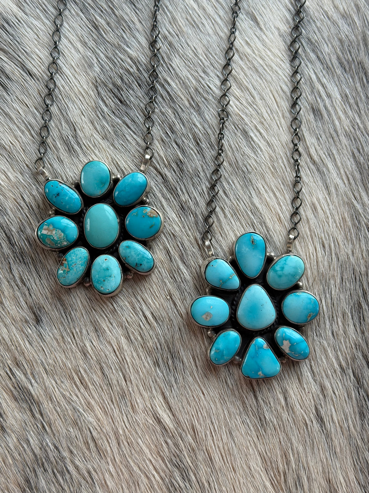 Turquoise Cluster Necklace