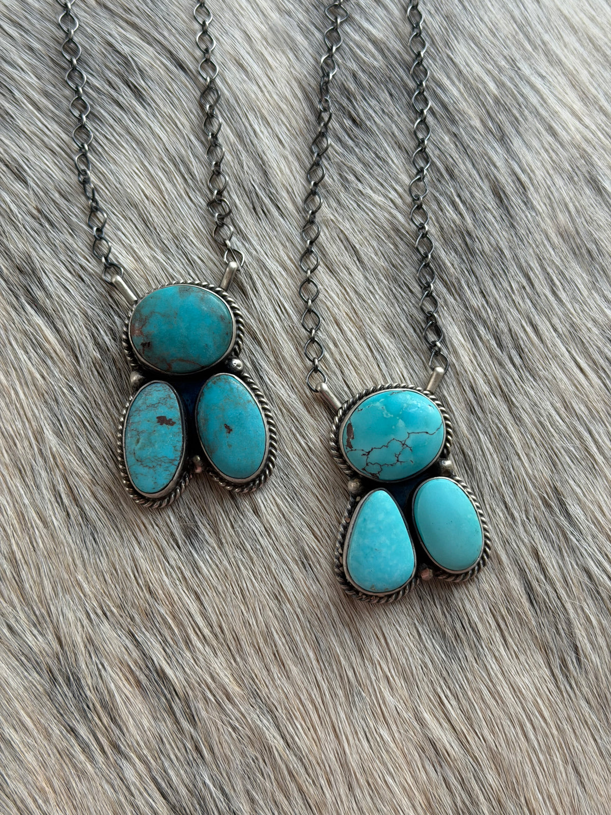 Turquoise Cluster Necklace
