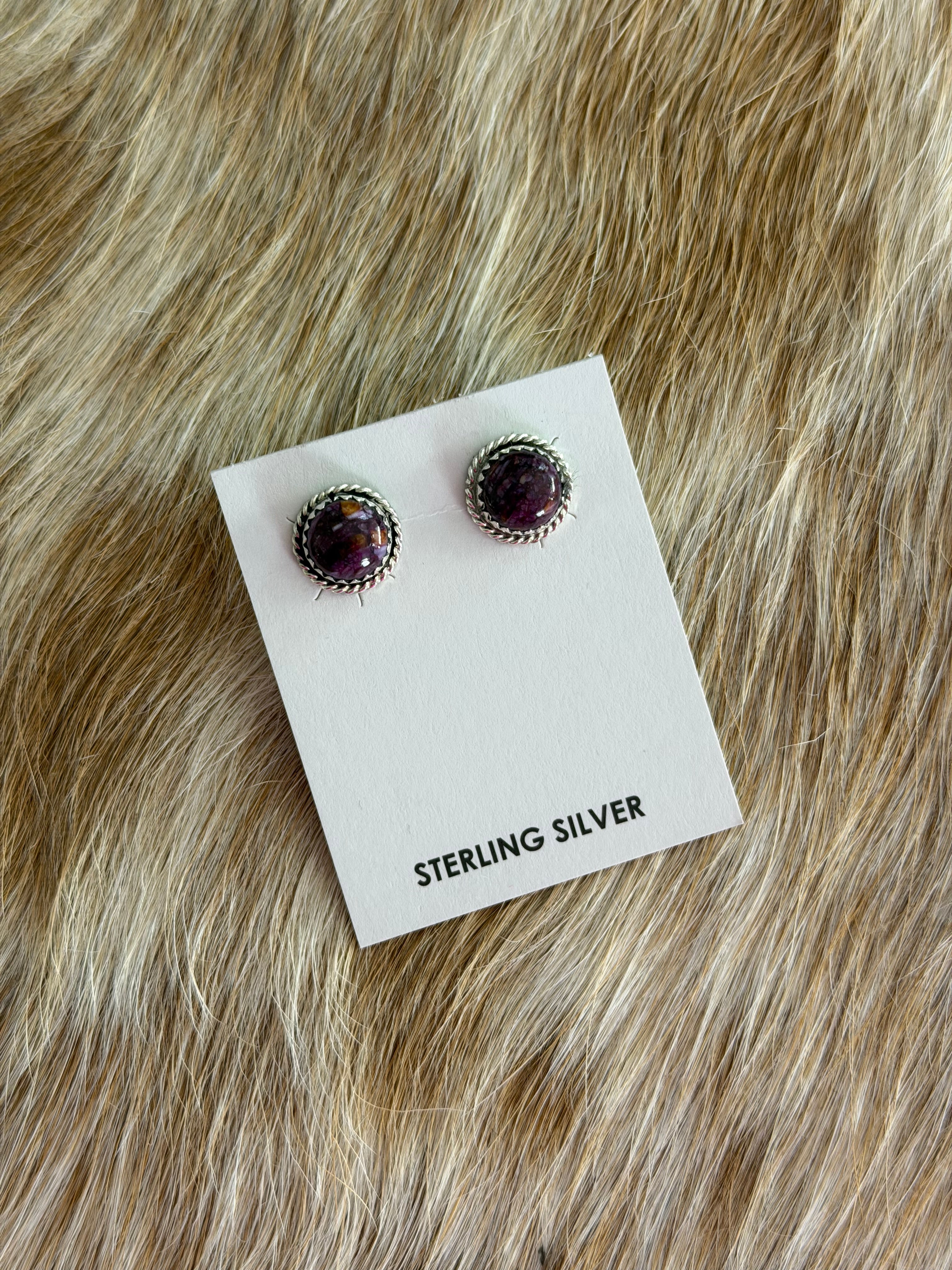 Purple Spiny Oyster Shell Earrings – Ranchin' Roots