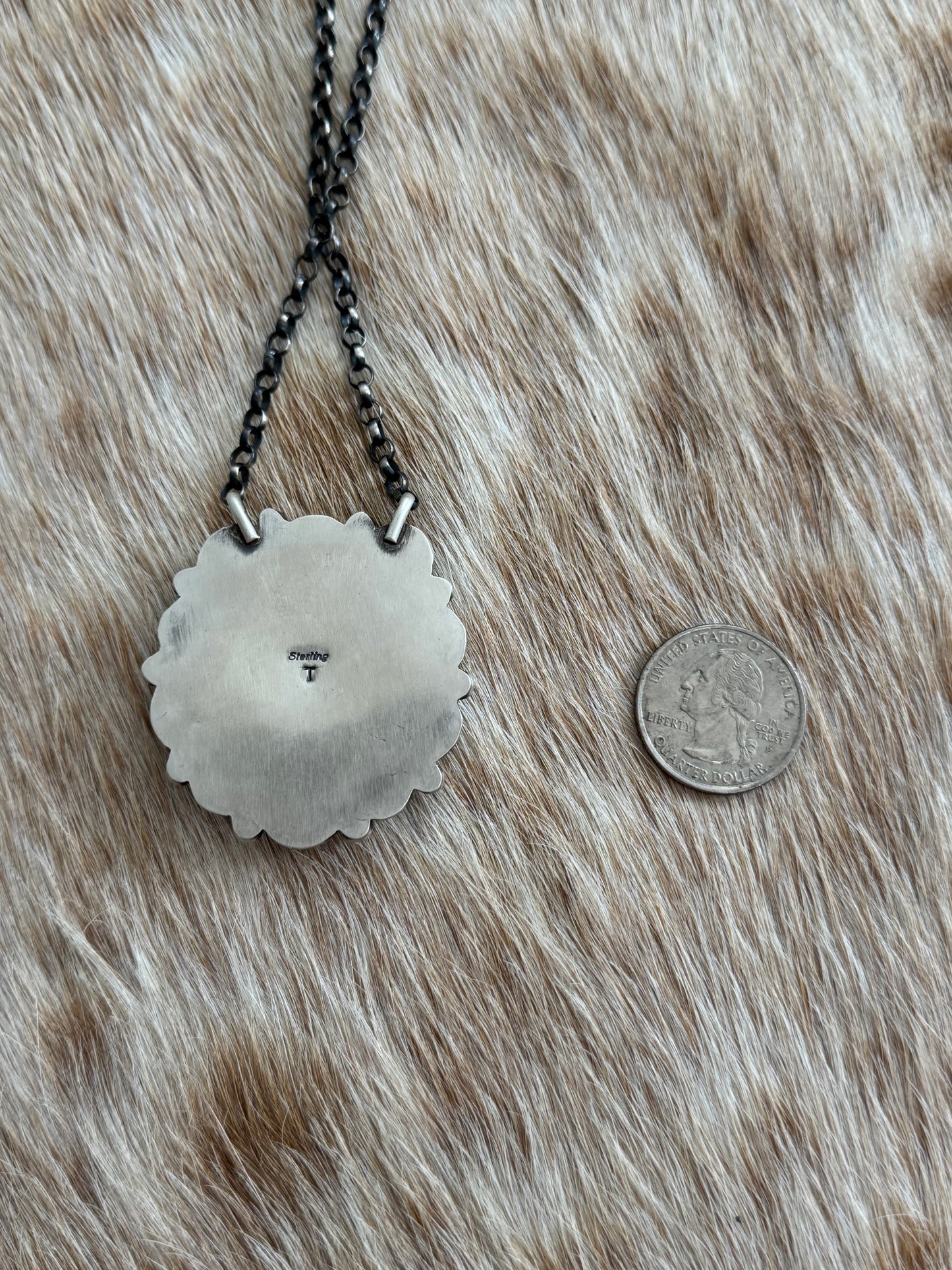 Sonoran Gold Turquoise Liberty Coin Cluster Necklace