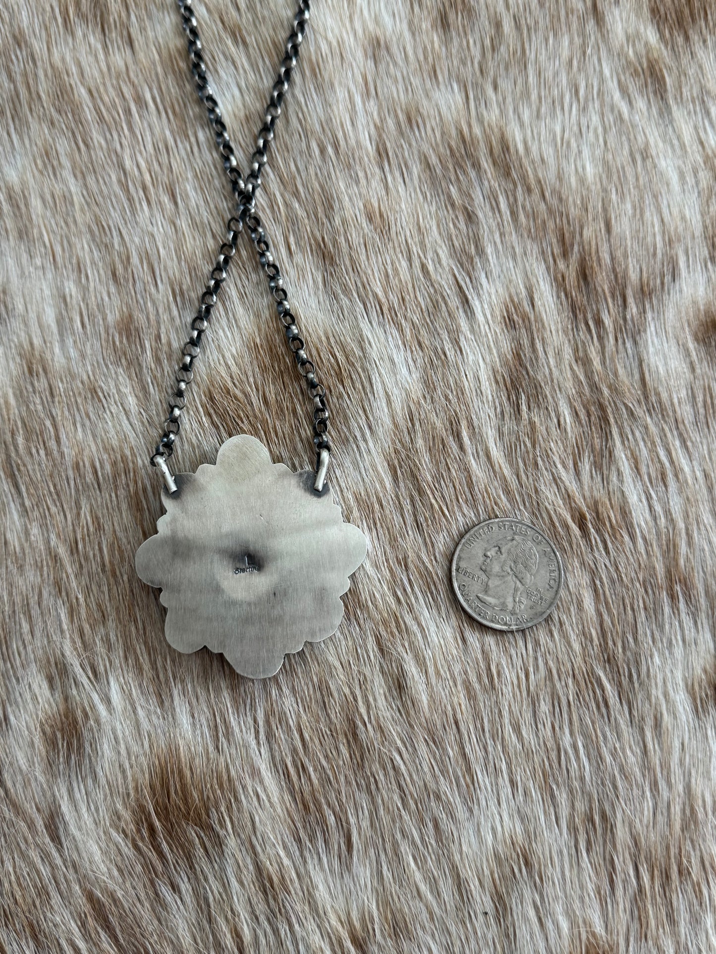 Black Jack Turquoise Cluster Necklace