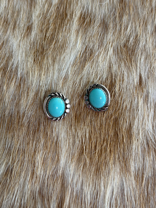 Sleeping Beauty Turquoise CLIP-ON Earrings