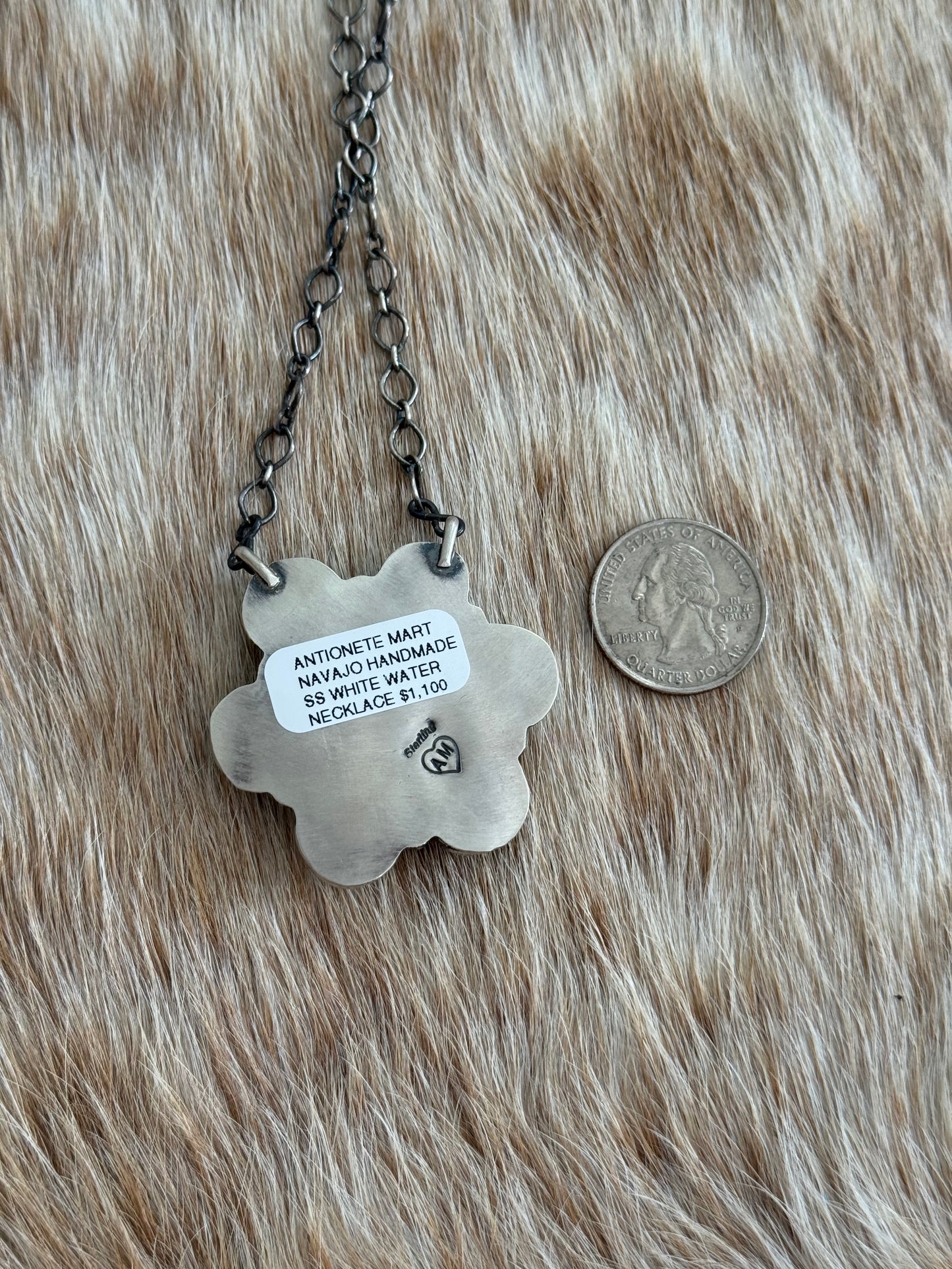 White Water Turquoise Cluster Necklace