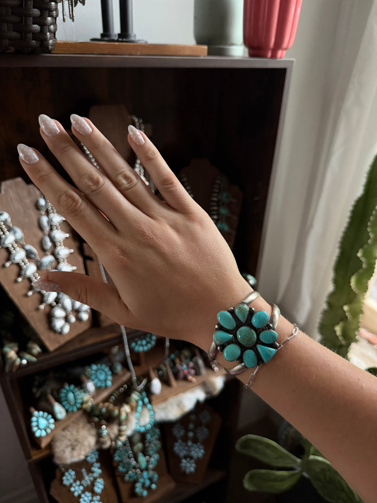 Turquoise Cluster Cuff