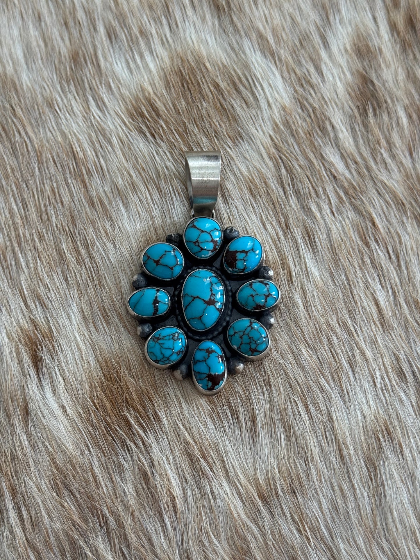 Egyptian Turquoise Cluster Pendant