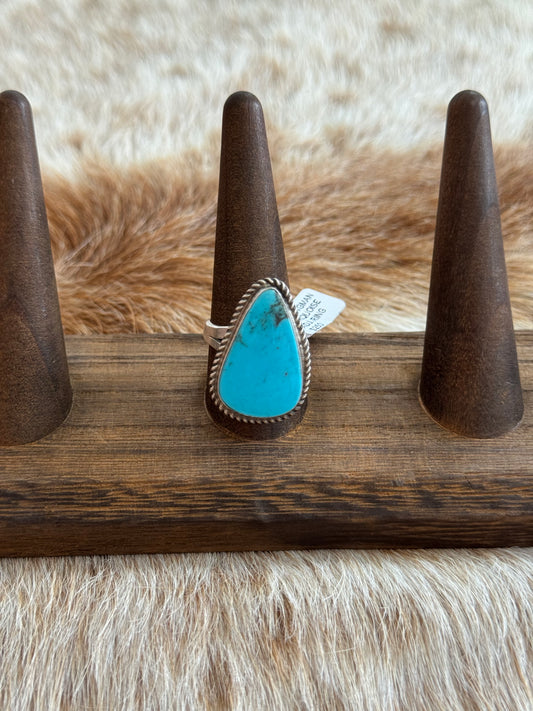 Adjustable Kingman Turquoise Ring