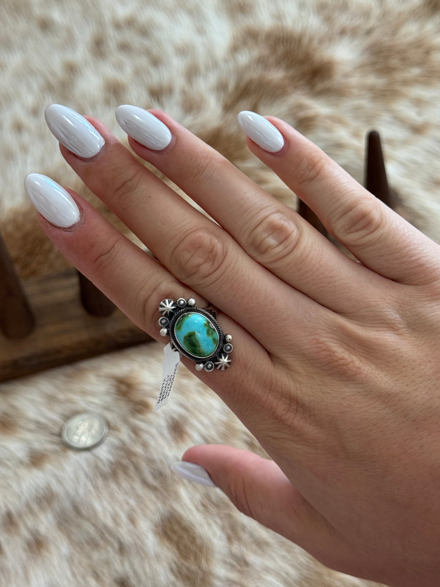 Size 9.5 Sonoran Gold Turquoise Ring