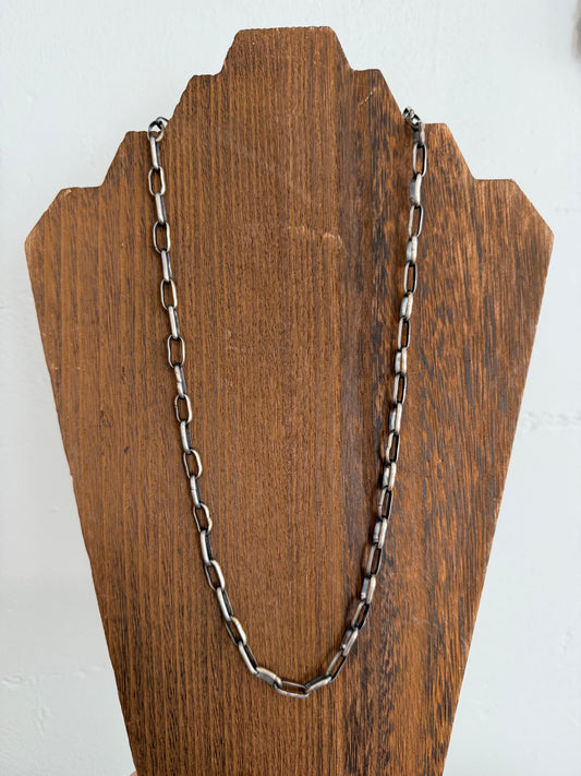 Handmade Sterling Silver Paperclip Chain