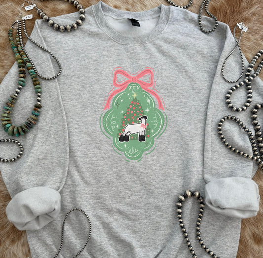 Show Sheep Christmas Ornament Crewneck