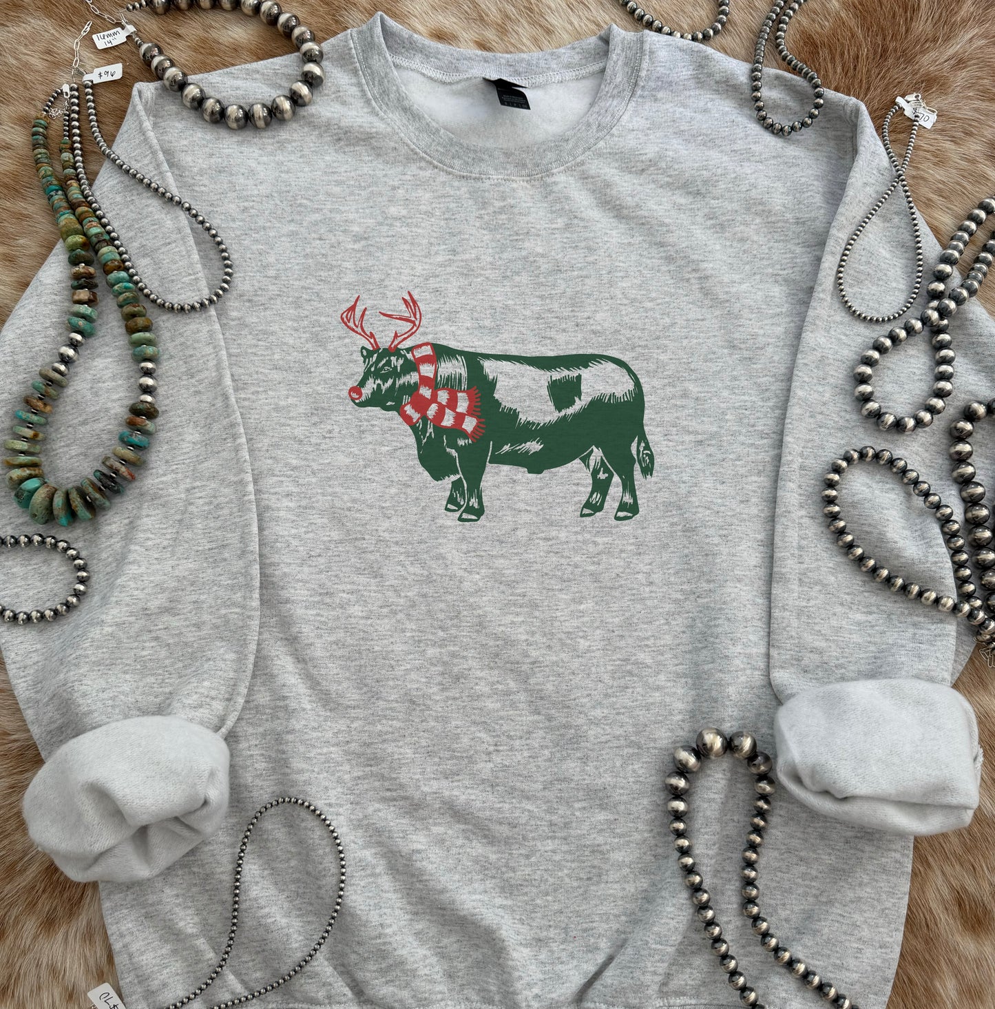 Christmas Reindeer Bull Crewneck