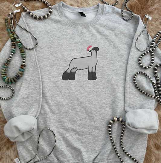 Christmas Santa Sheep Crewneck