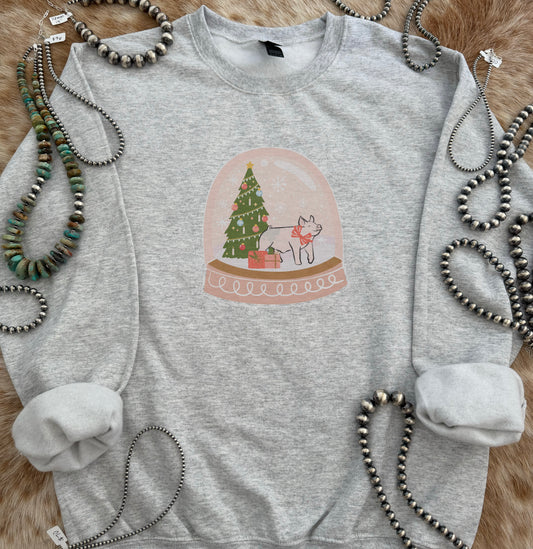 Christmas Snow Globe Pig Crewneck