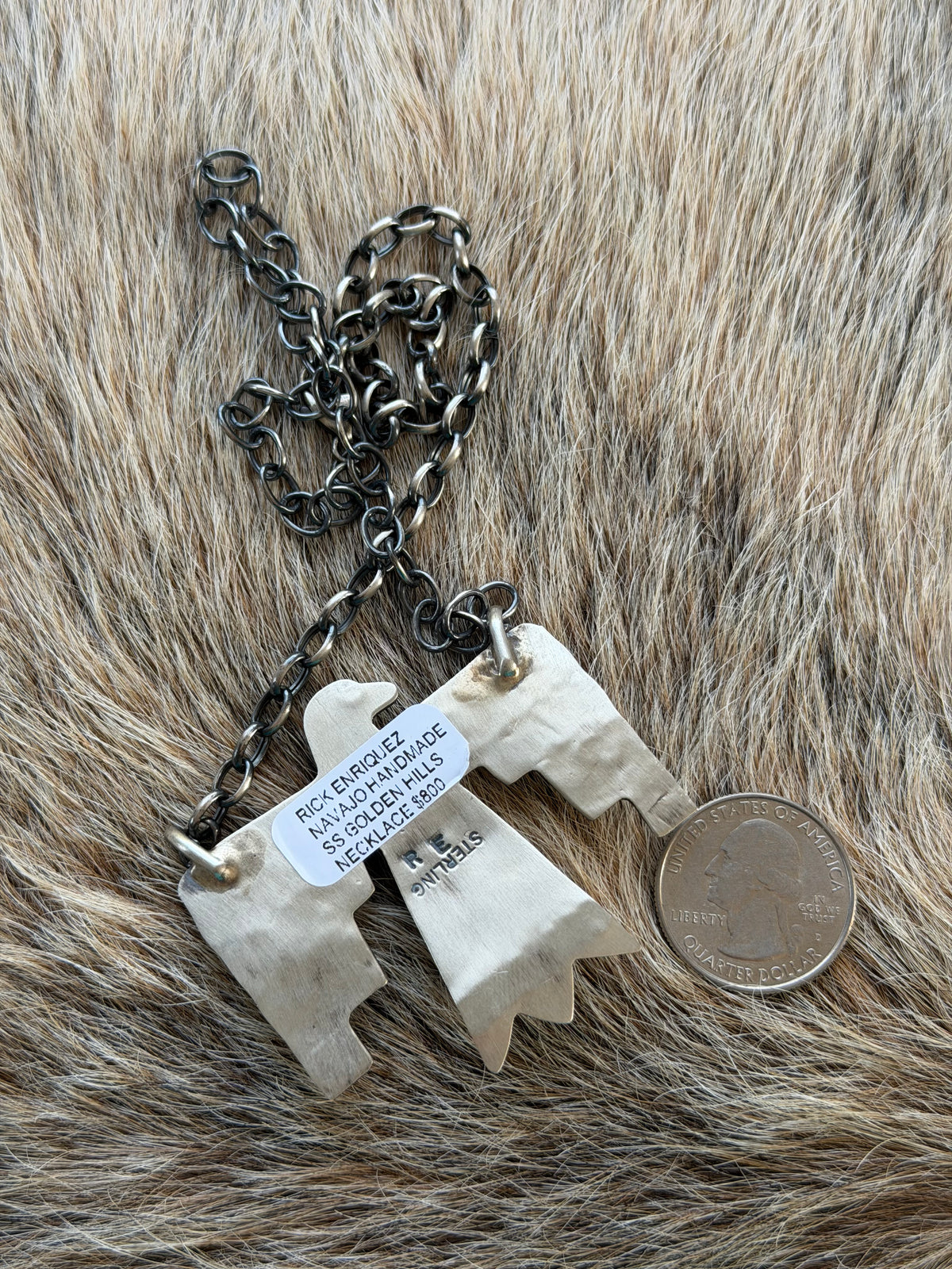Golden Hills Turquoise Thunderbird Necklace