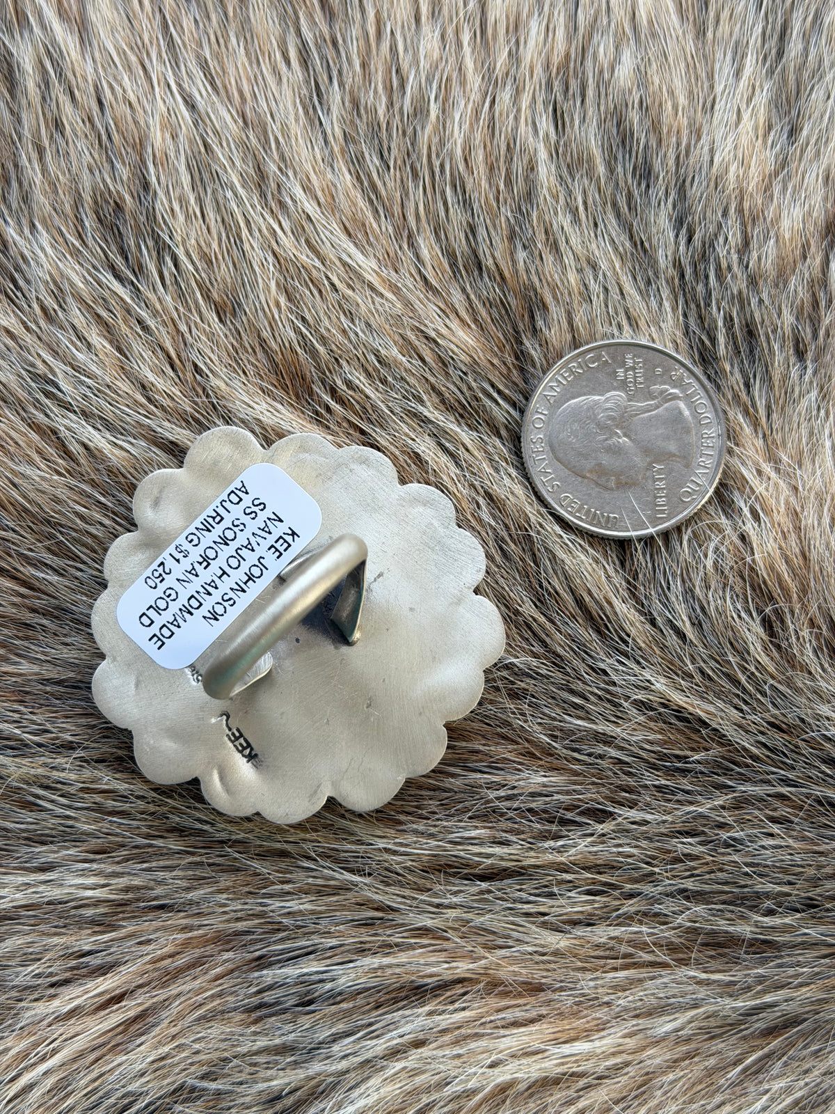 Adjustable Sonoran Gold Turquoise Cluster Ring