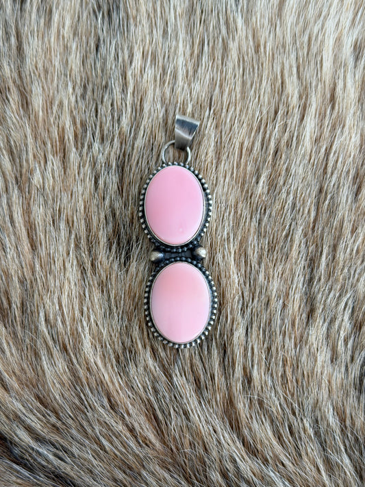 Pink Conch Cluster Pendant