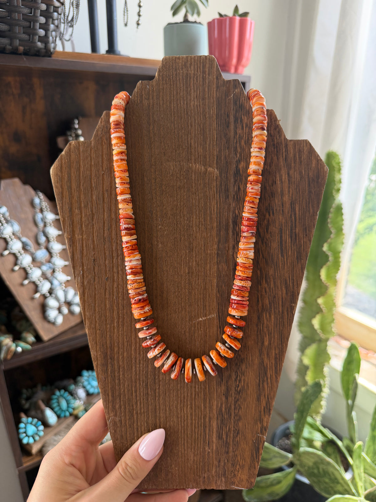 Spiny Oyster Shell Statement Necklace