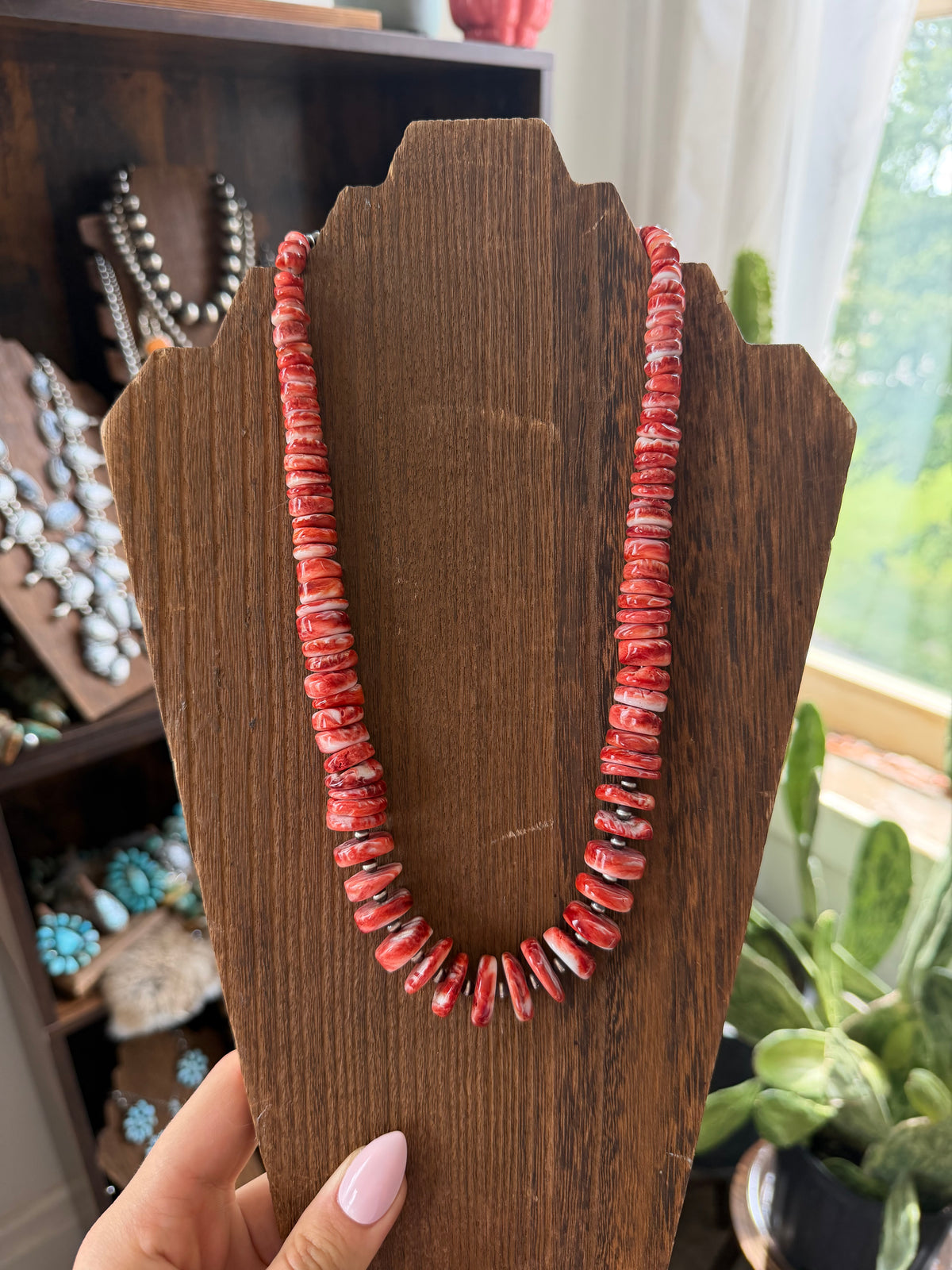 Spiny Oyster Shell Statement Necklace