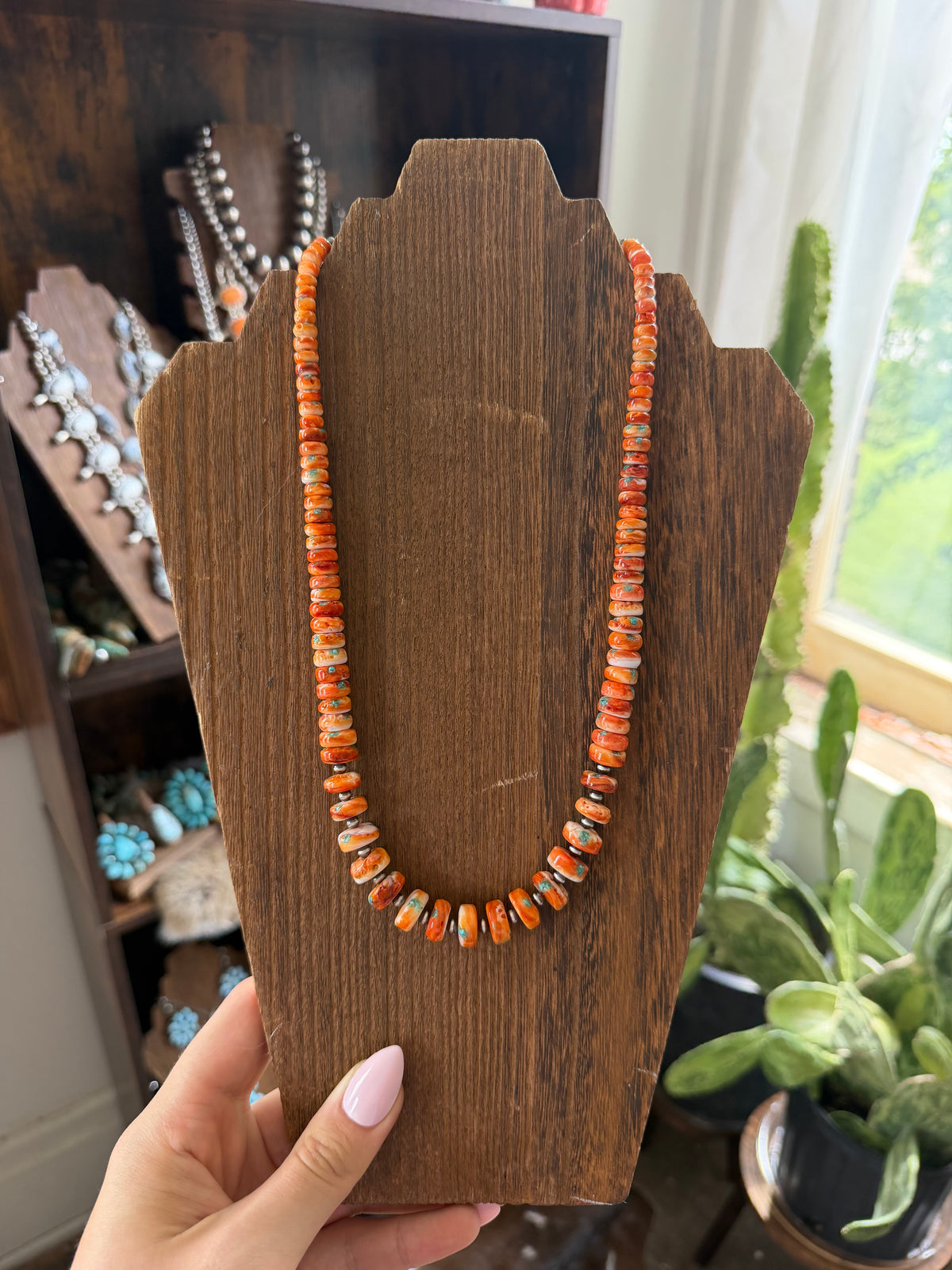 Spiny Oyster Shell Statement Necklace
