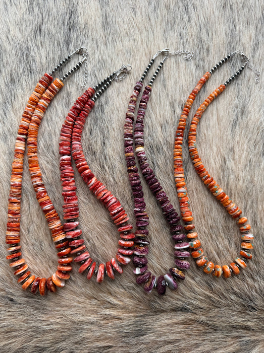 Spiny Oyster Shell Statement Necklace