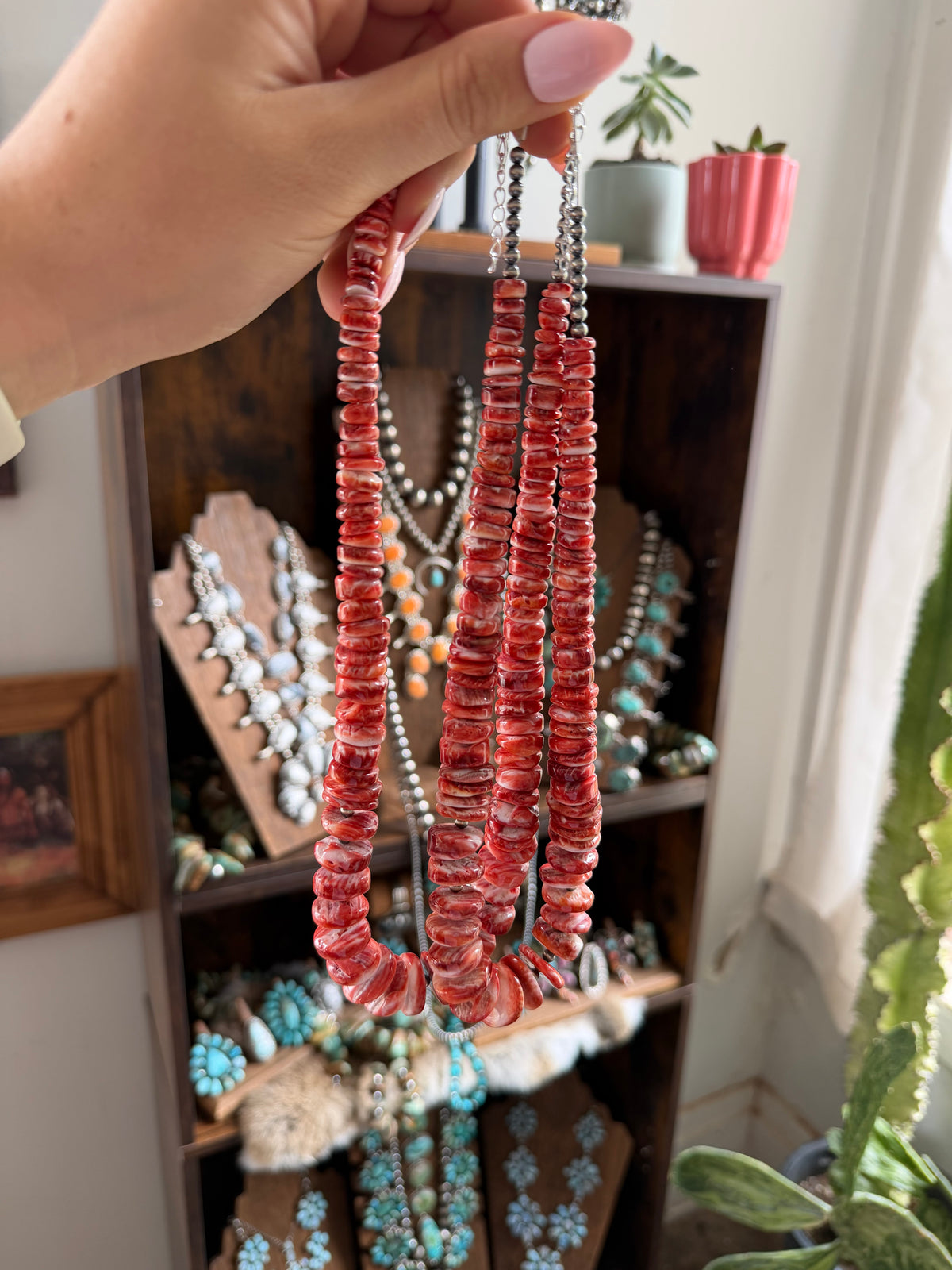 Spiny Oyster Shell Statement Necklace