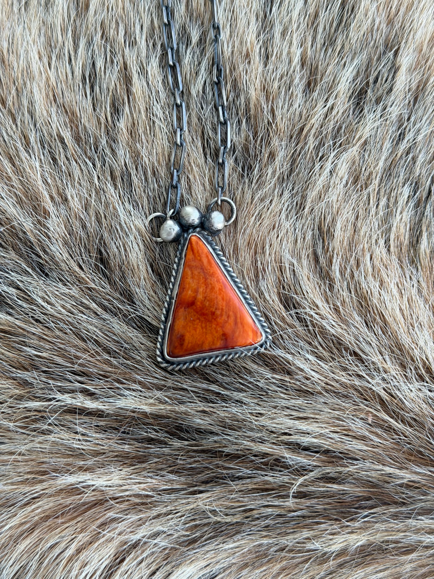 Orange Spiny Oyster Shell Necklace