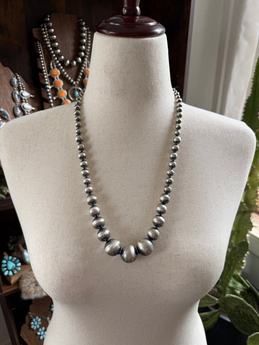 27" 7mm-19mm Graduated HANDMADE NAVAJO PEARL Necklace and Earrings Set