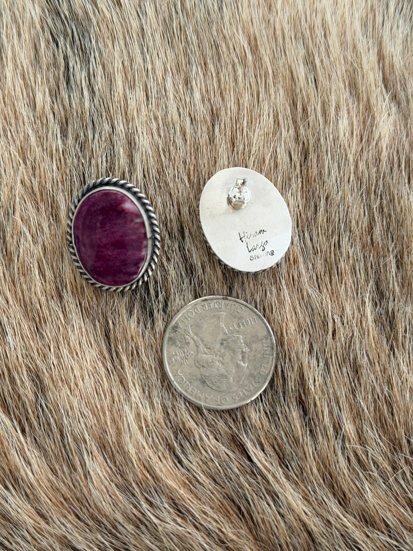 Purple Spiny Oyster Shell Earrings