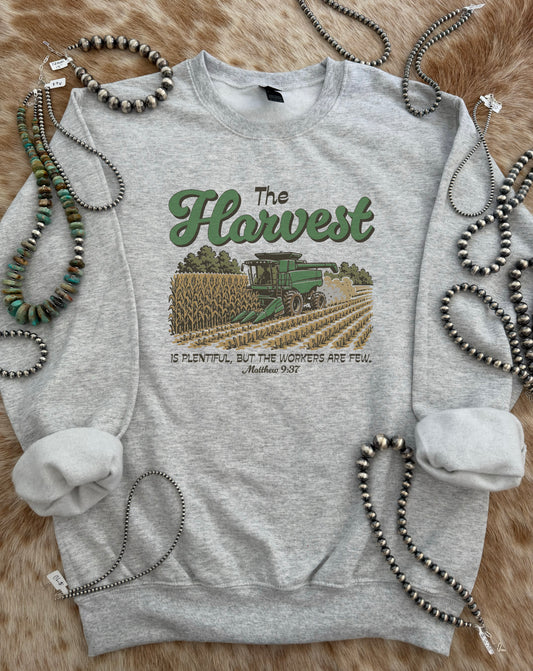 The Harvest is Plentiful Matthew 9:37 Crewneck