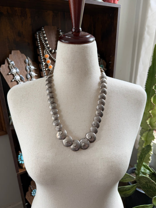 VINTAGE 25" Pillow Bead Necklace