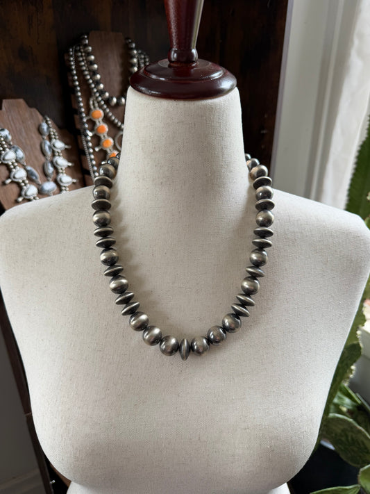 23" 10-16mm Sterling Pearl Necklace