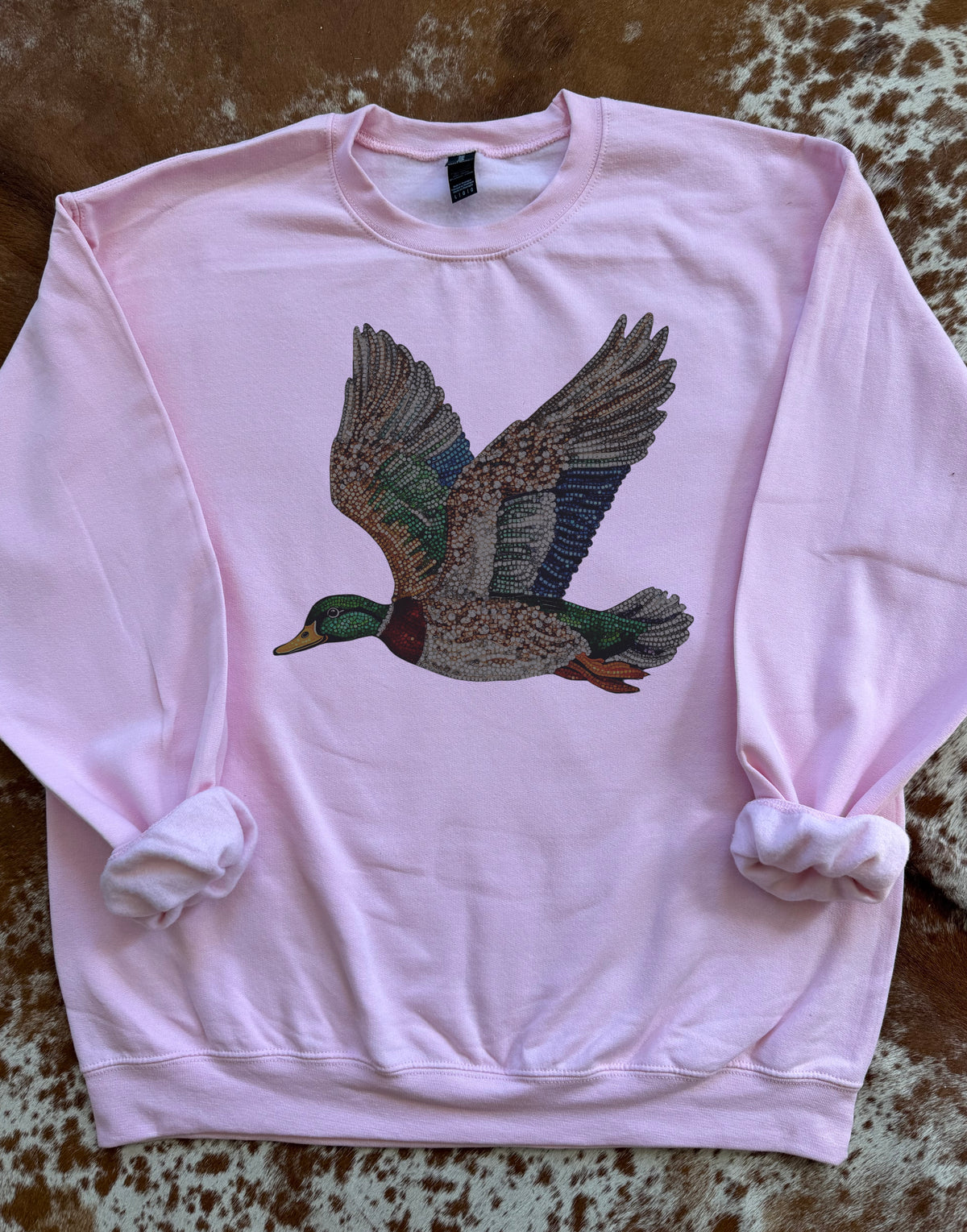 Rhinestone Mallard Duck Crewneck