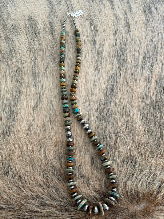 LONG 35.5" Turquoise Statement Necklace