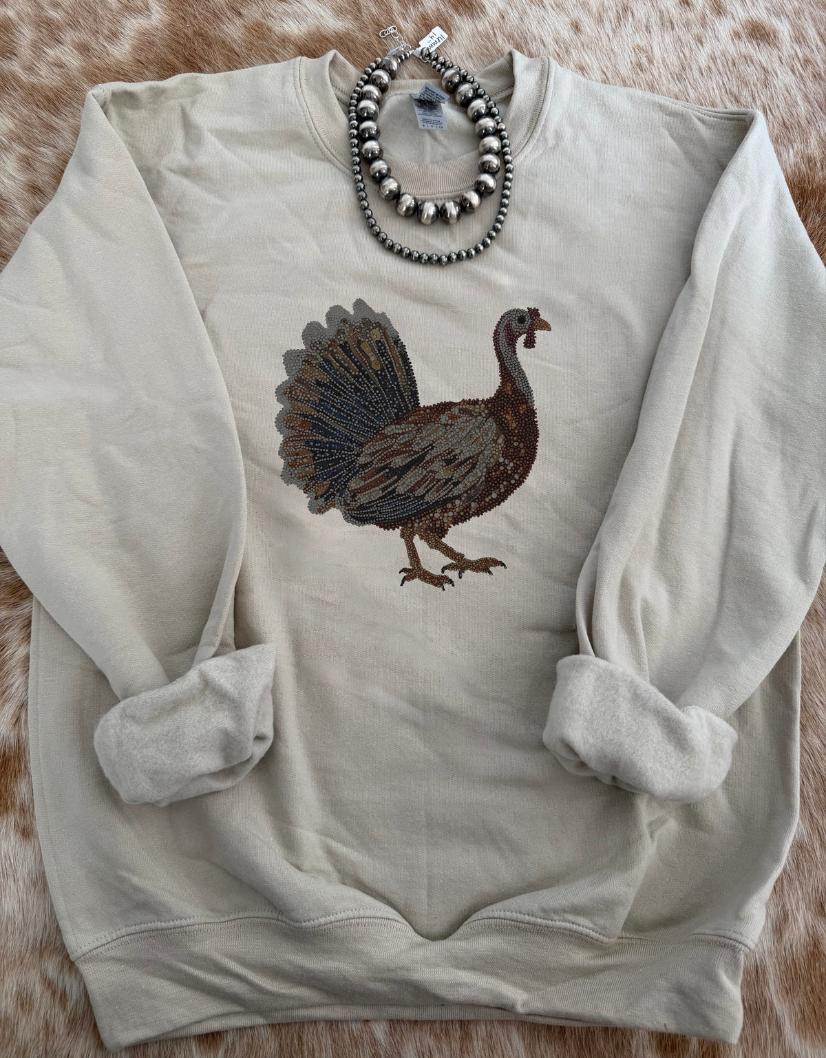 Rhinestone Turkey Hen Crewneck