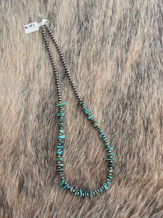 21.5" Turquoise Necklace