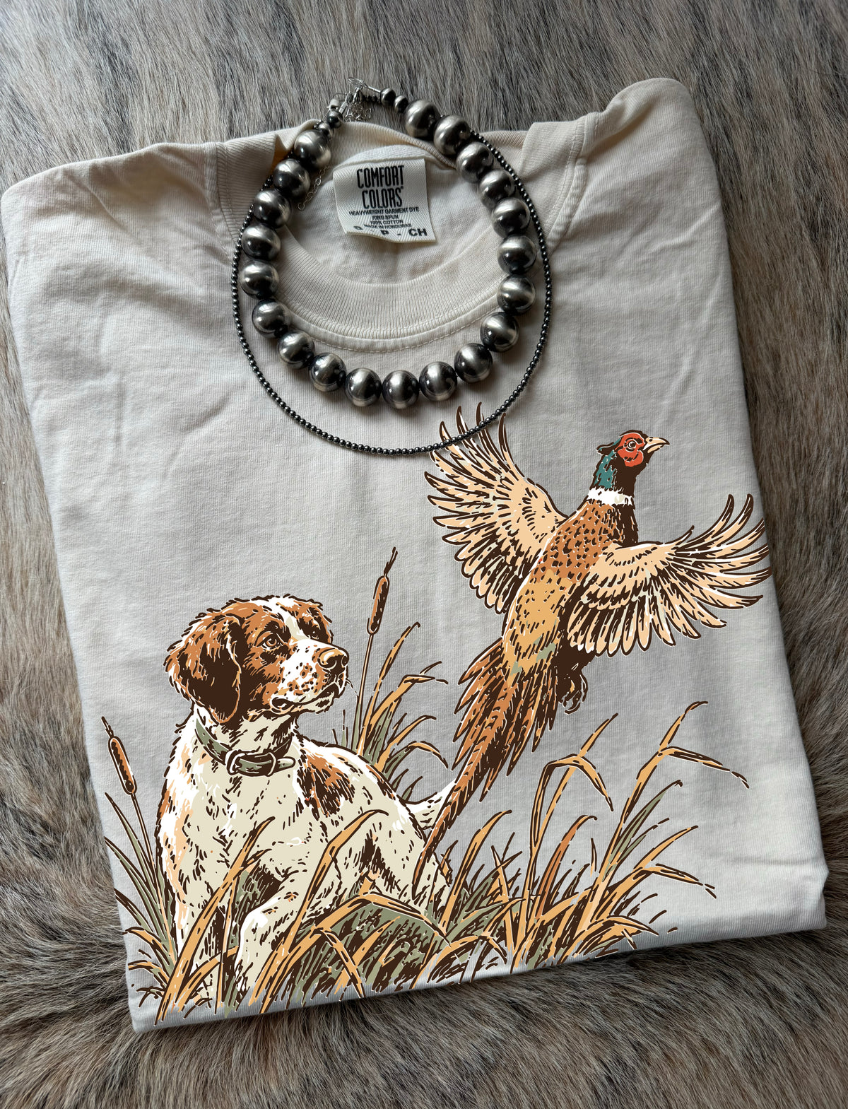 Brittany Spaniel Pheasant Hunting Tee