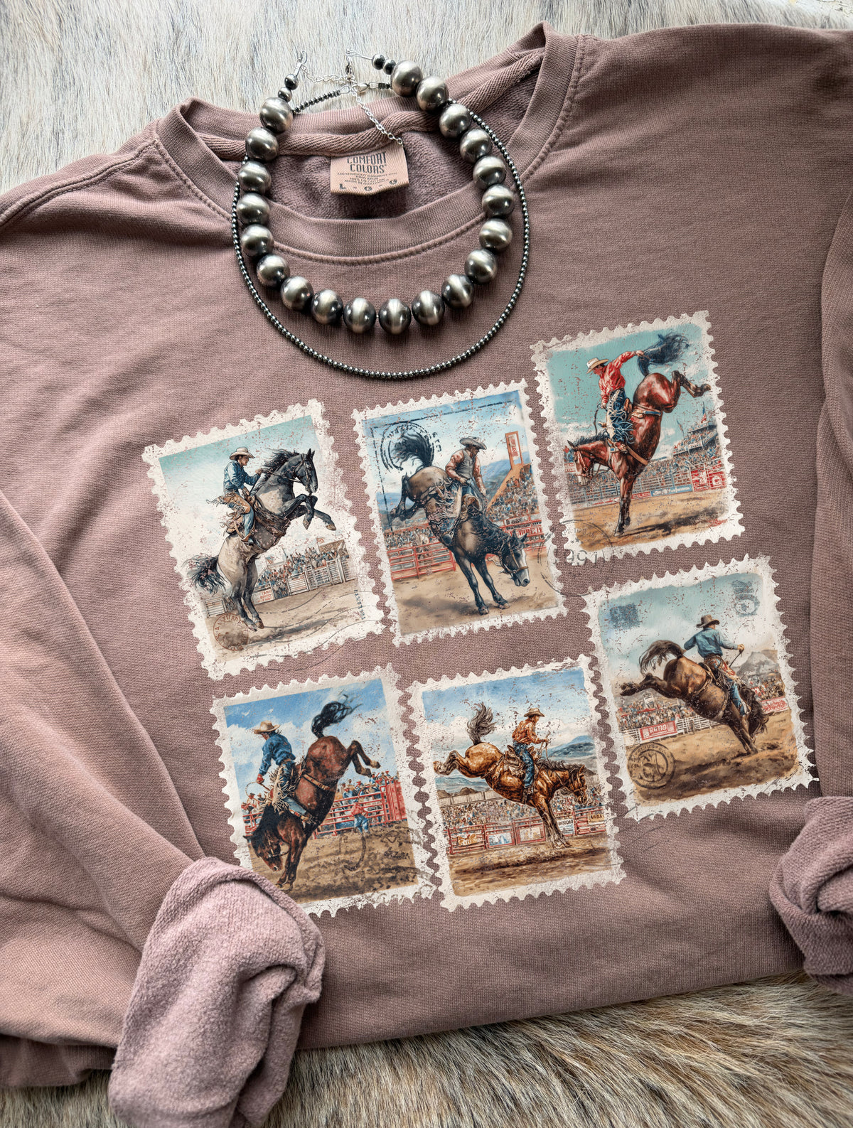 Bucking Bronc Stamp Sweatshirt