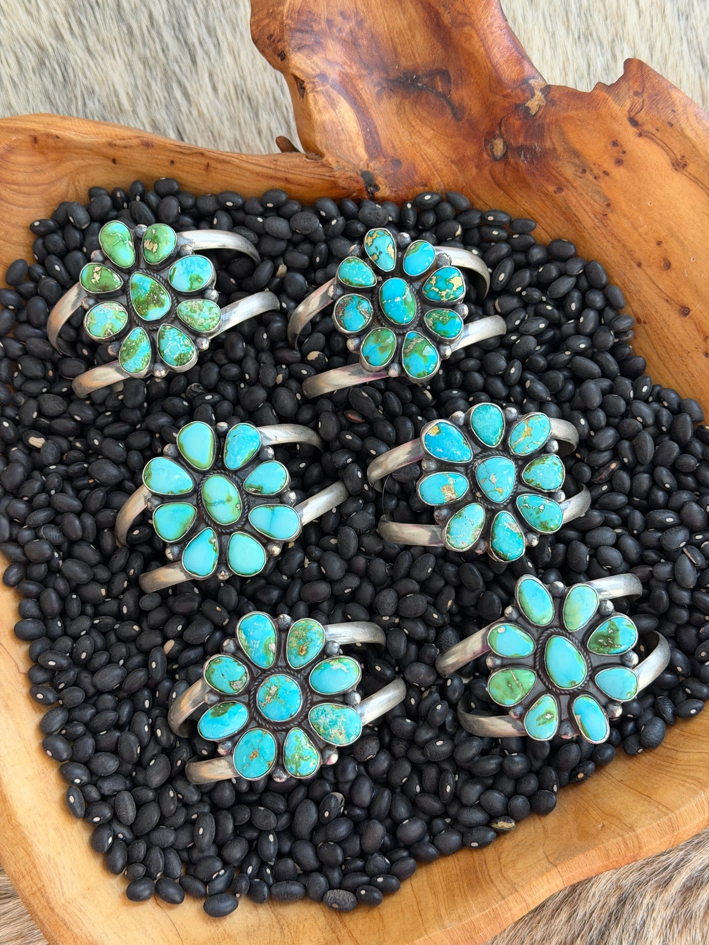 Sonoran Gold Turquoise Cluster Cuff