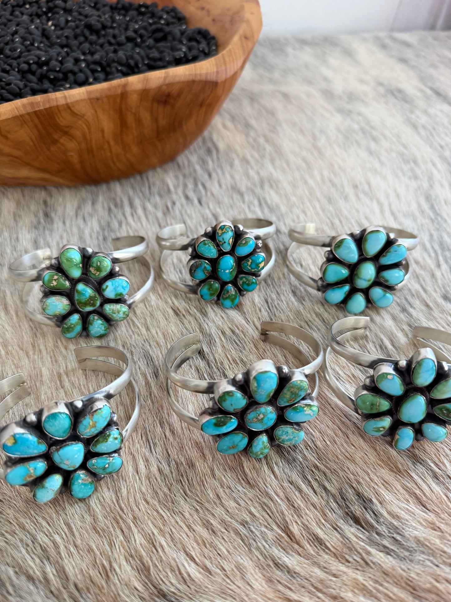 Sonoran Gold Turquoise Cluster Cuff