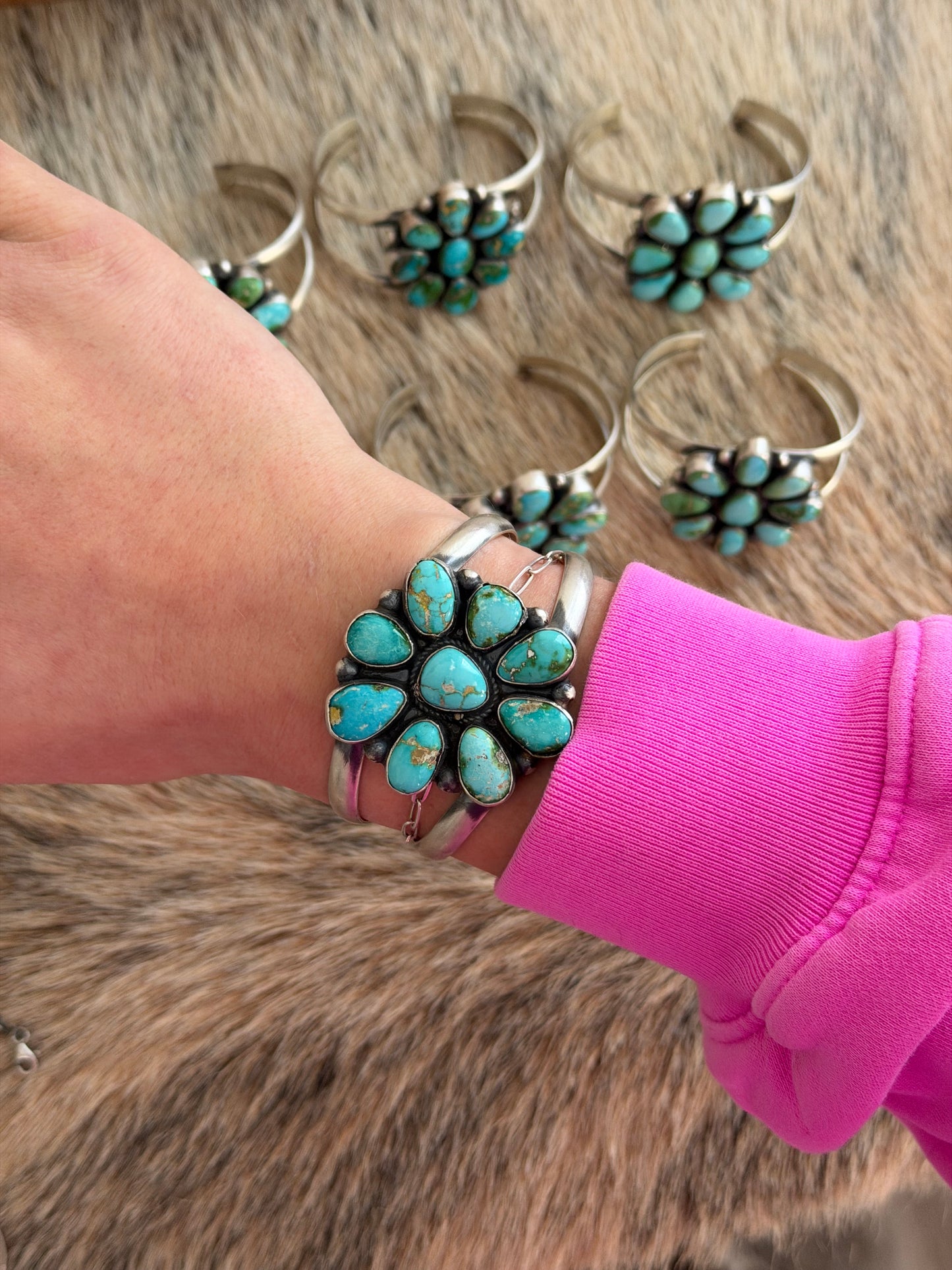 Sonoran Gold Turquoise Cluster Cuff