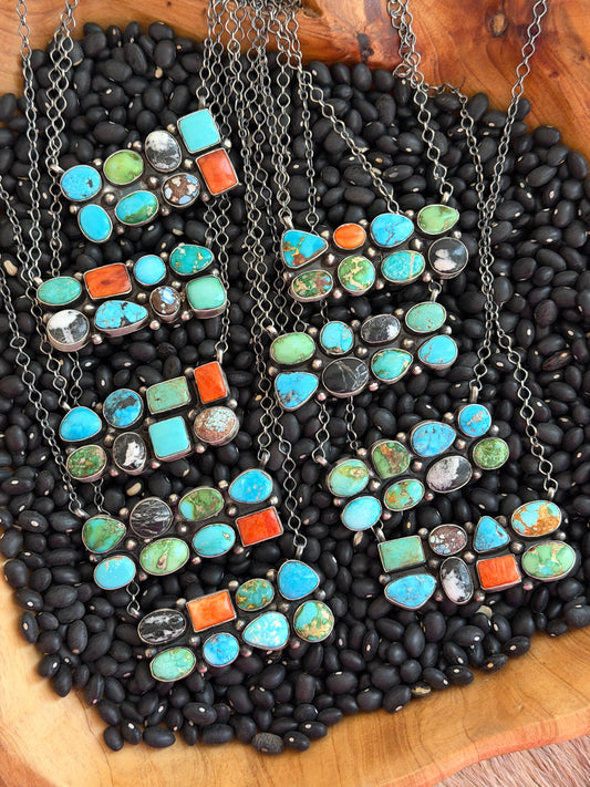 Multicolor Cluster Necklace