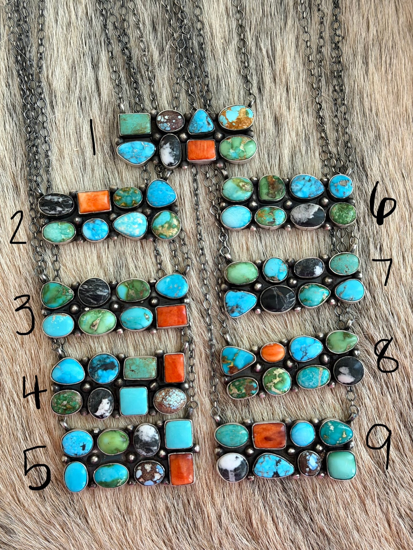 Multicolor Cluster Necklace