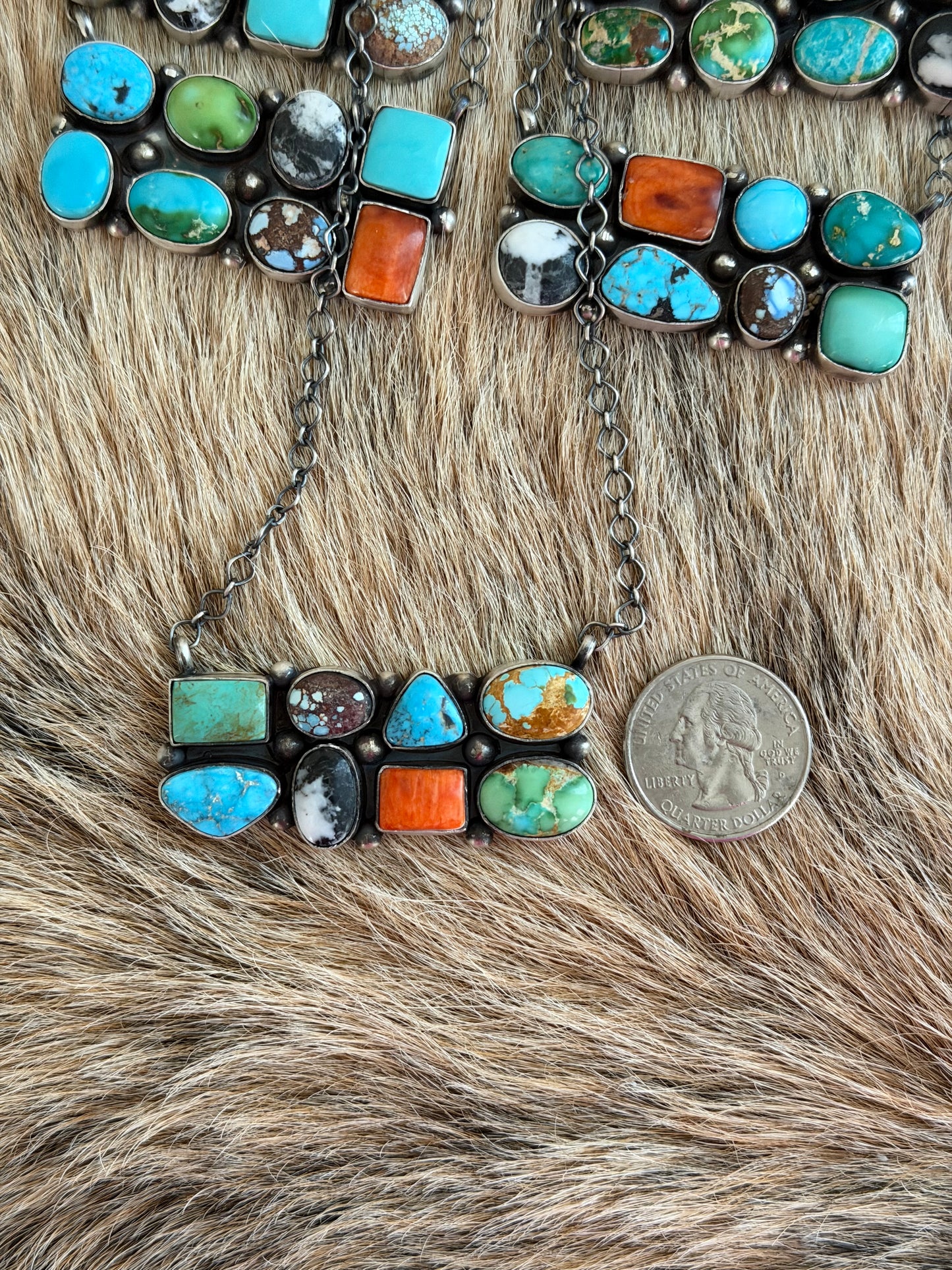 Multicolor Cluster Necklace