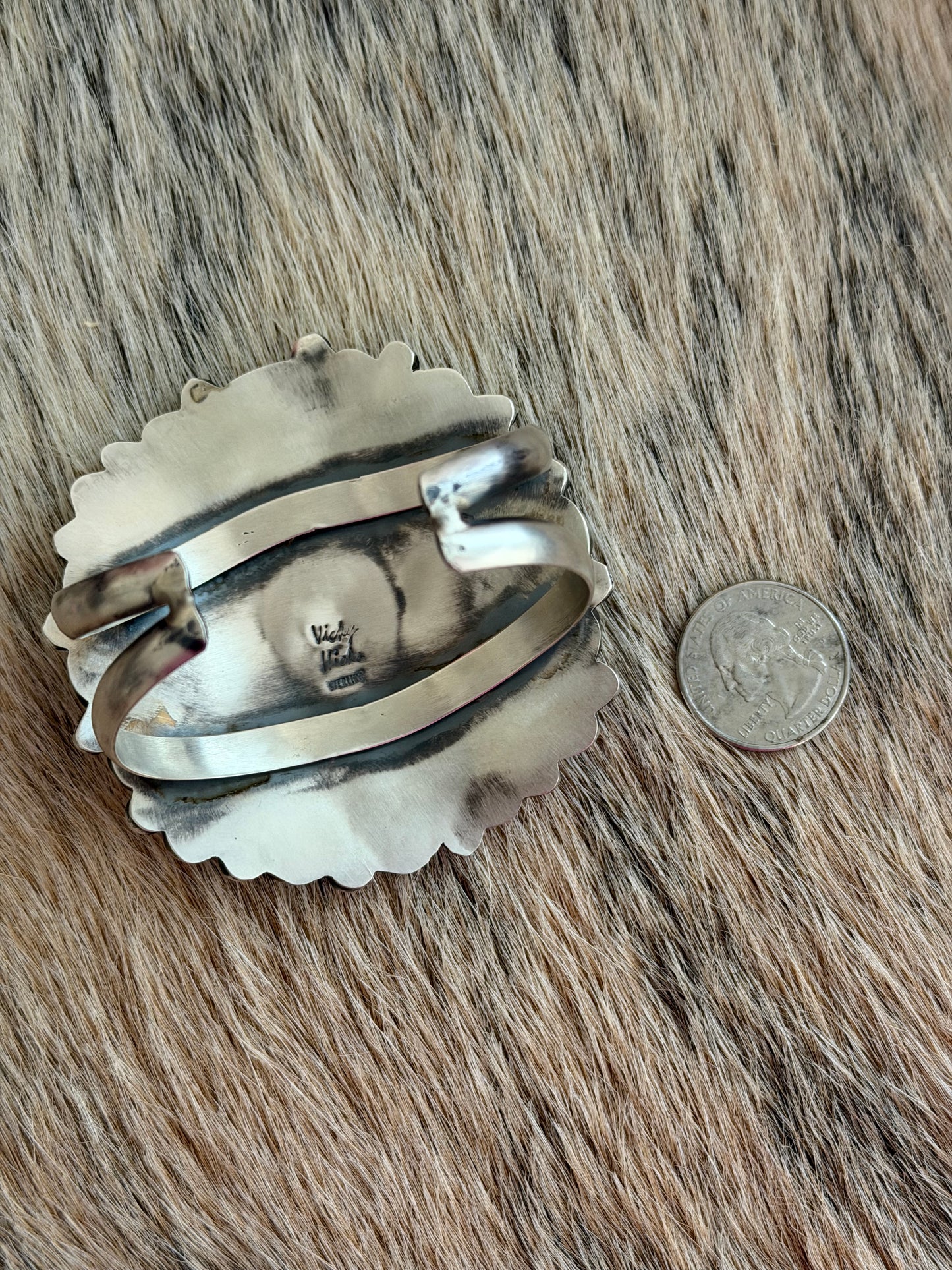 GIANT Sonoran Gold Turquoise Cluster Cuff