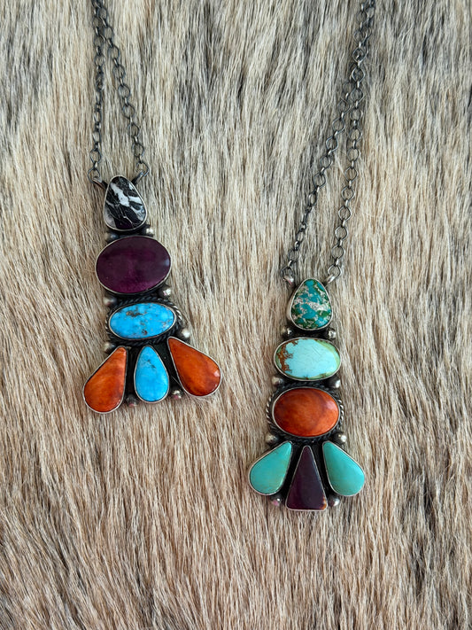 Multicolor Cluster Necklace