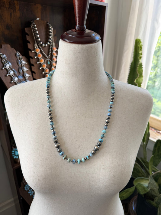26.5" Golden Hills Turquoise Statement Necklace