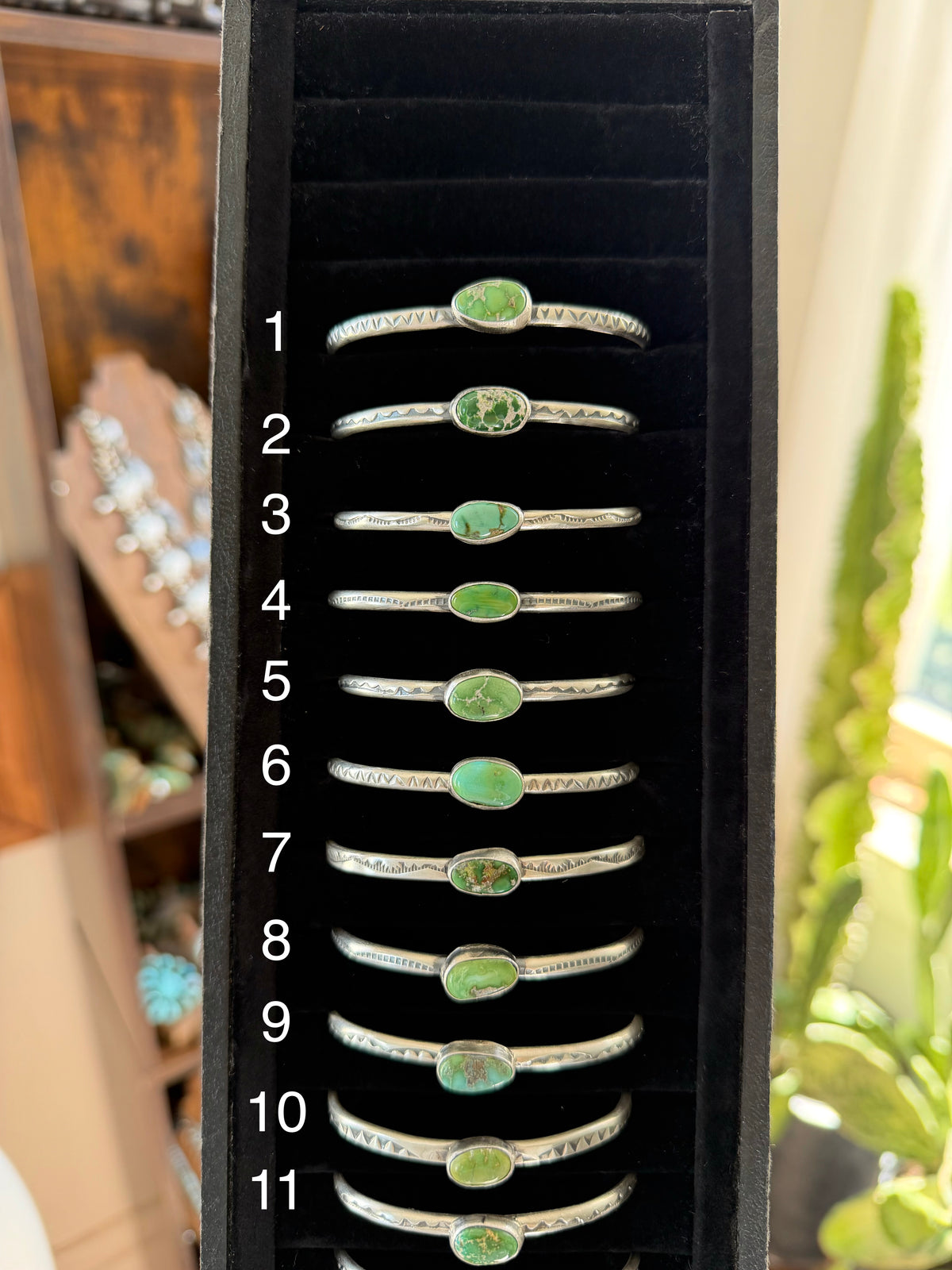Green Sonoran Gold Turquoise Stacker Cuff