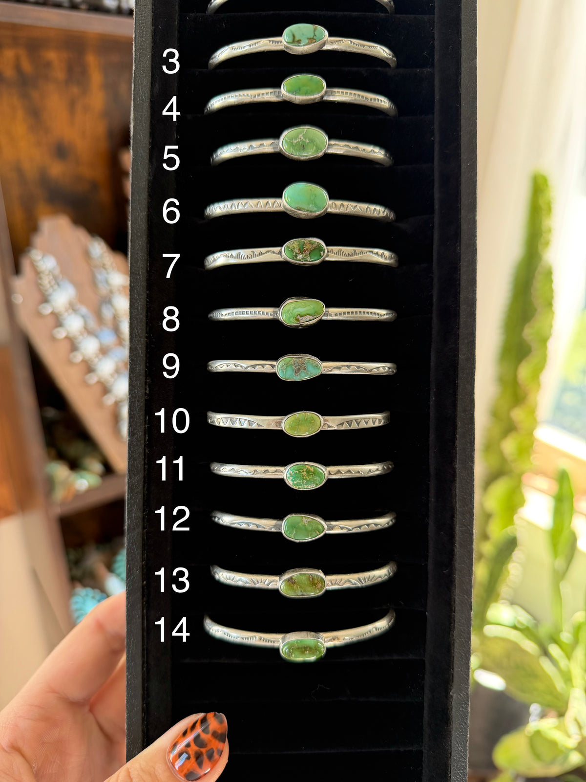 Green Sonoran Gold Turquoise Stacker Cuff