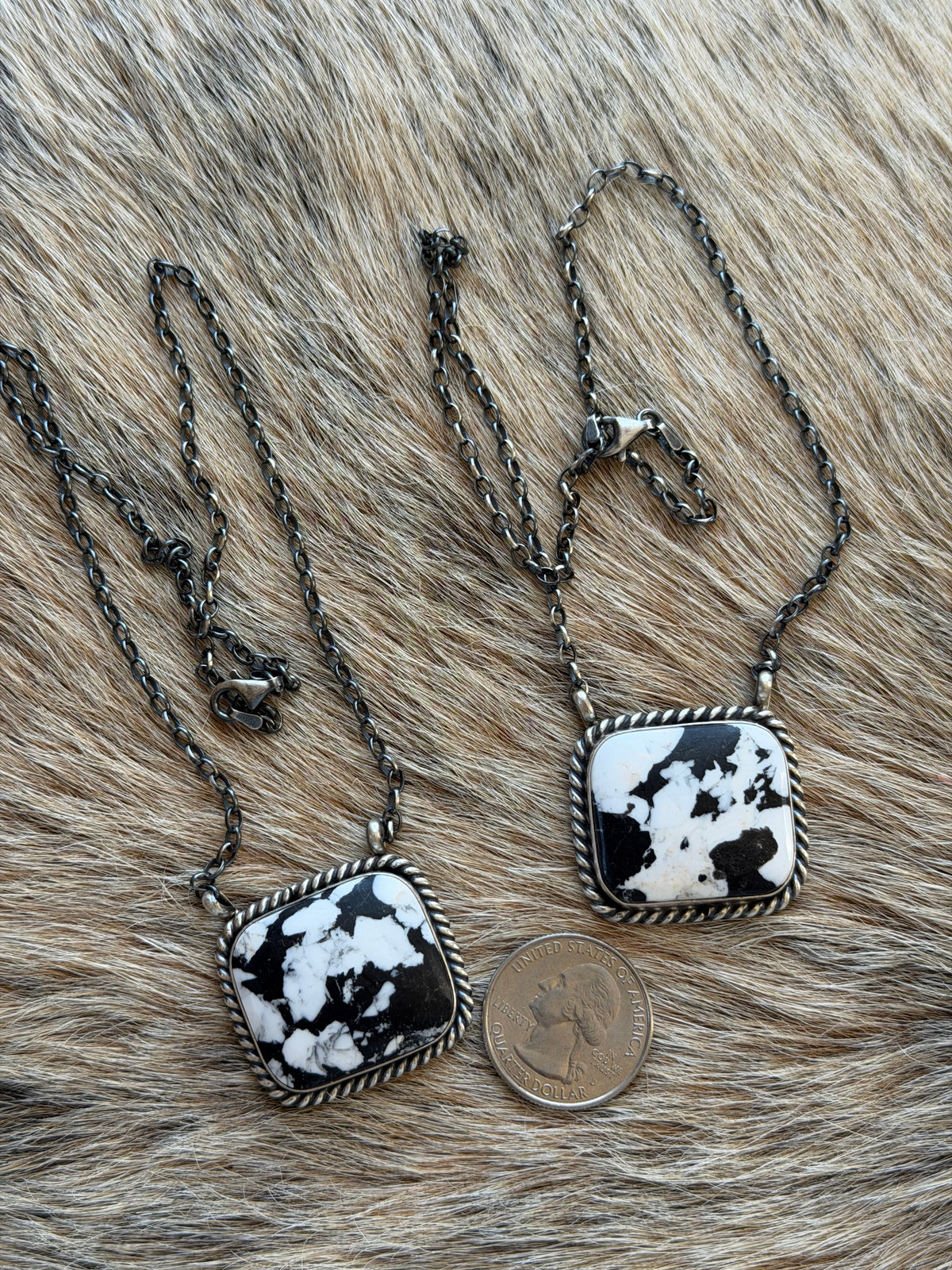 White Buffalo Bar Necklace